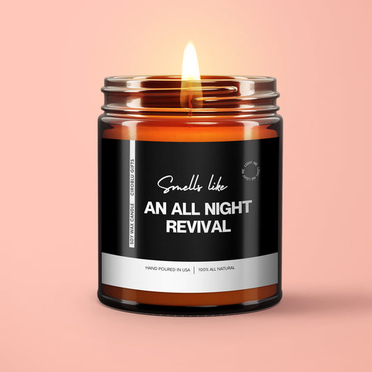 Cowboy Candle Smells Like an All Night Revival Candle Country Music Candle Country Artist Highway Boys Candle Country Gift Scented 9oz Soy