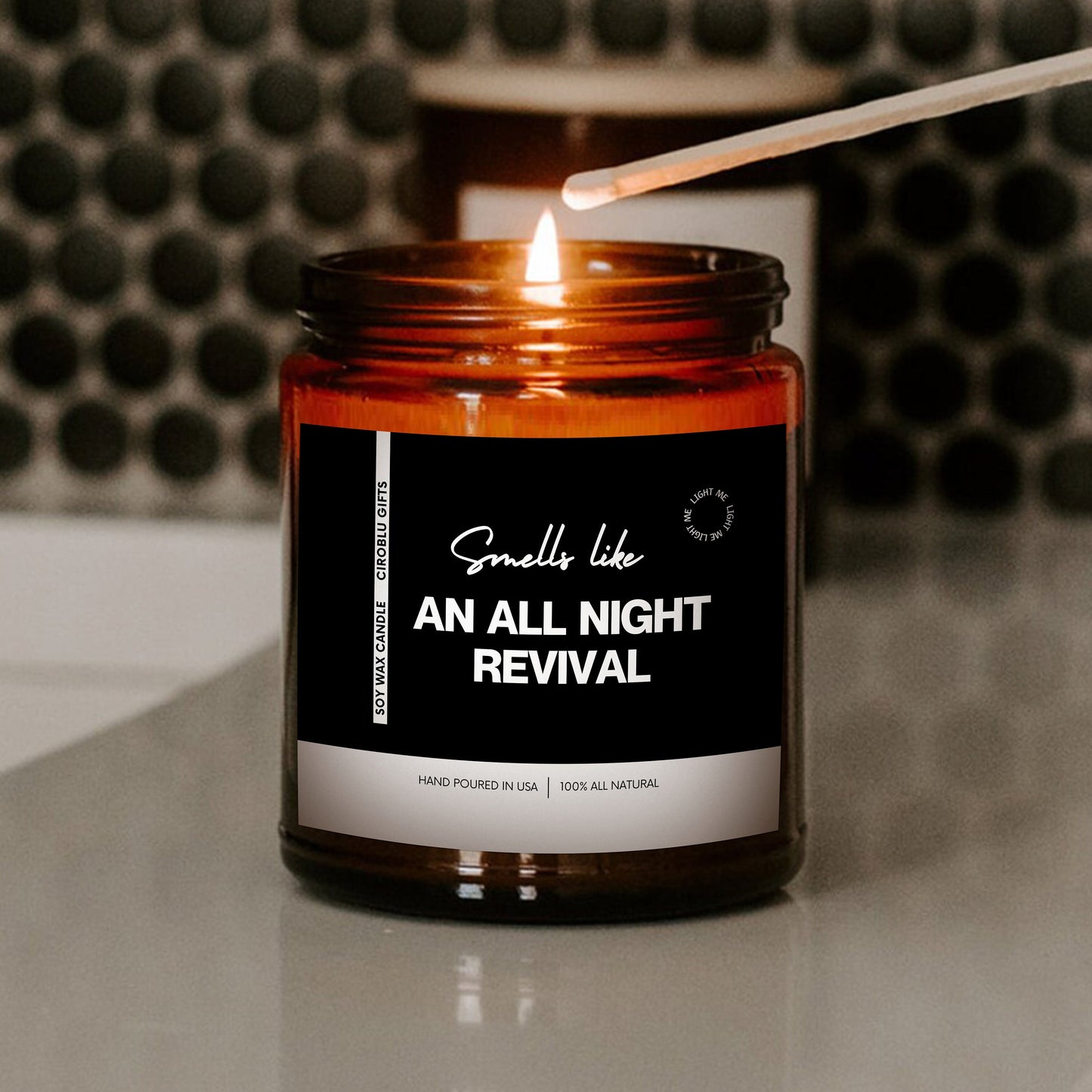 Cowboy Candle Smells Like an All Night Revival Candle Country Music Candle Country Artist Highway Boys Candle Country Gift Scented 9oz Soy