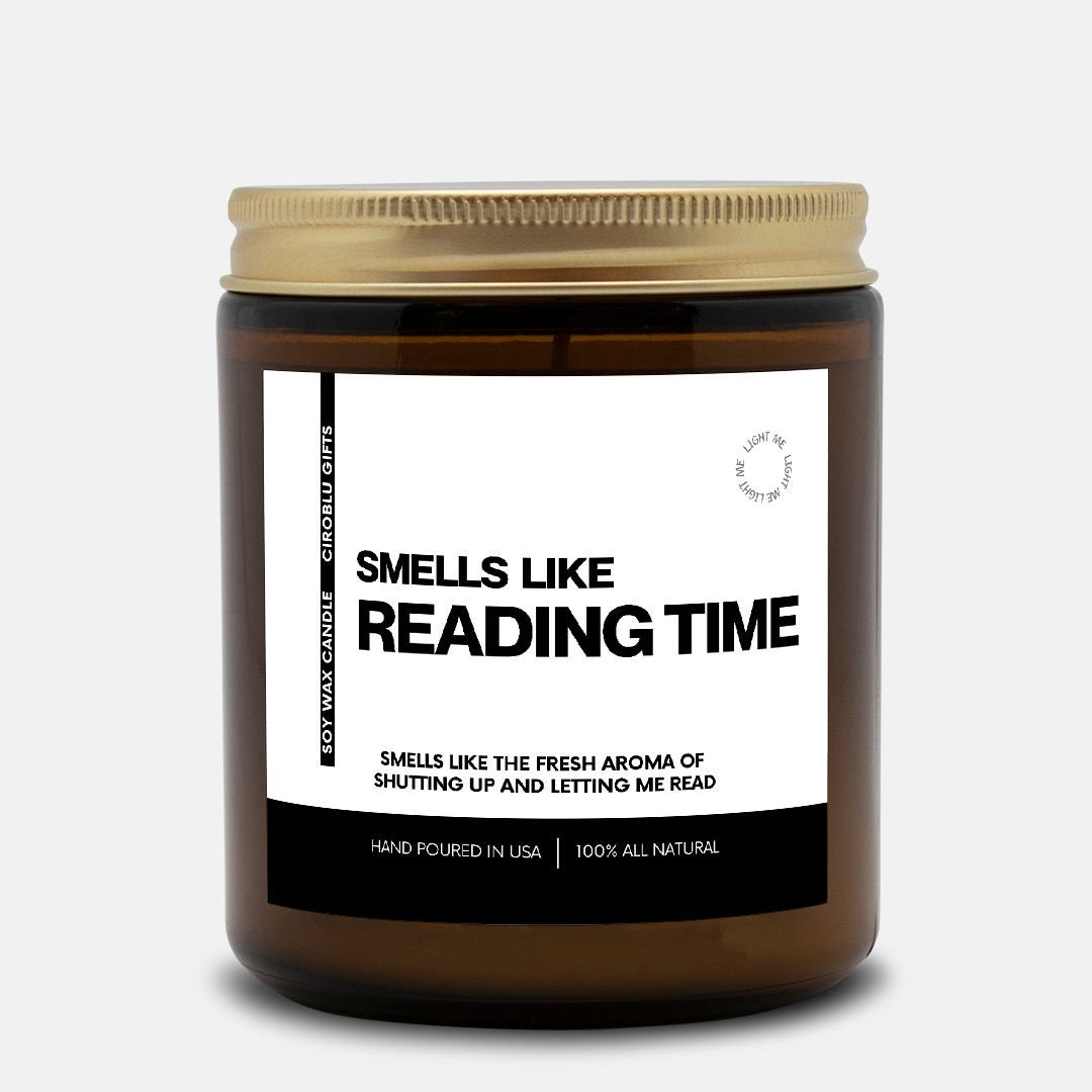 Book Lovers Funny Reading Book Candle Gift Smells Like Reading Time Soy Wax Candle Gift For Book Lover Avid Reader Gift