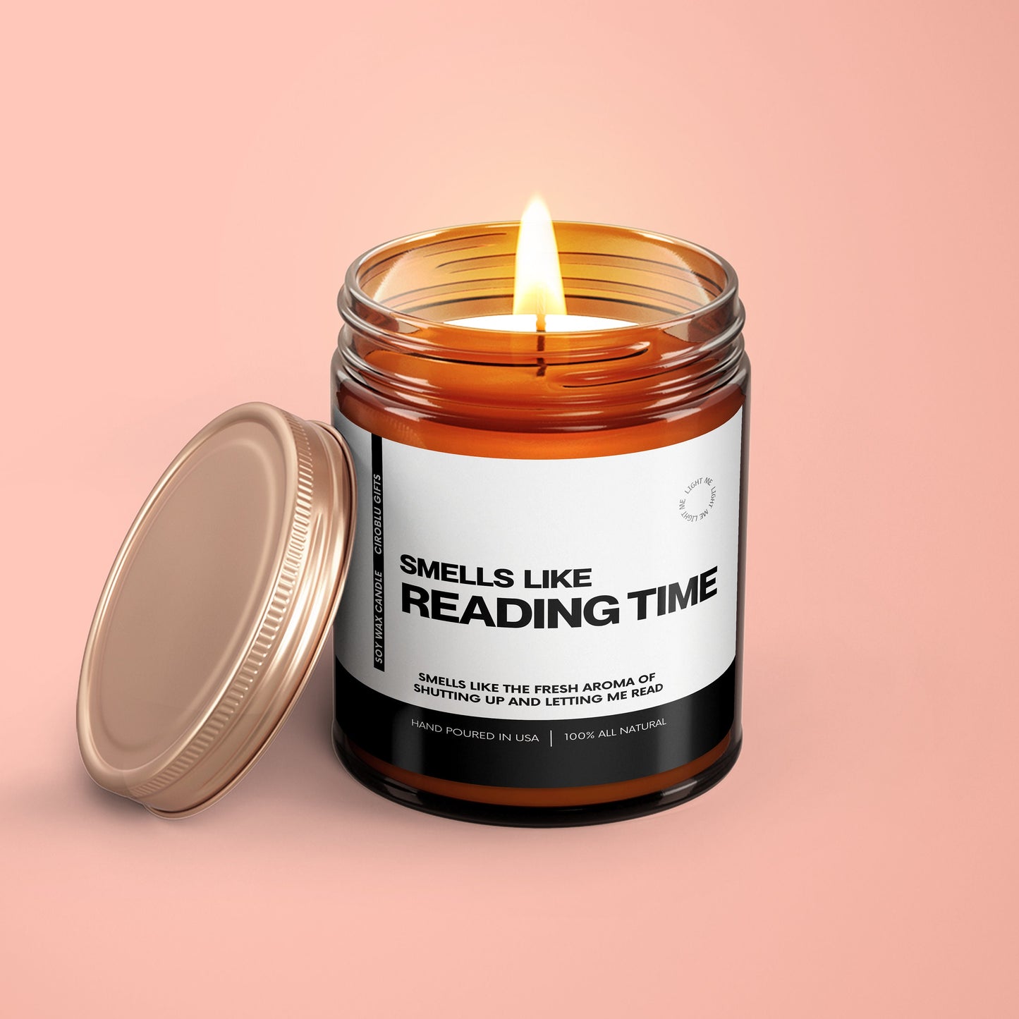 Book Lovers Funny Reading Book Candle Gift Smells Like Reading Time Soy Wax Candle Gift For Book Lover Avid Reader Gift