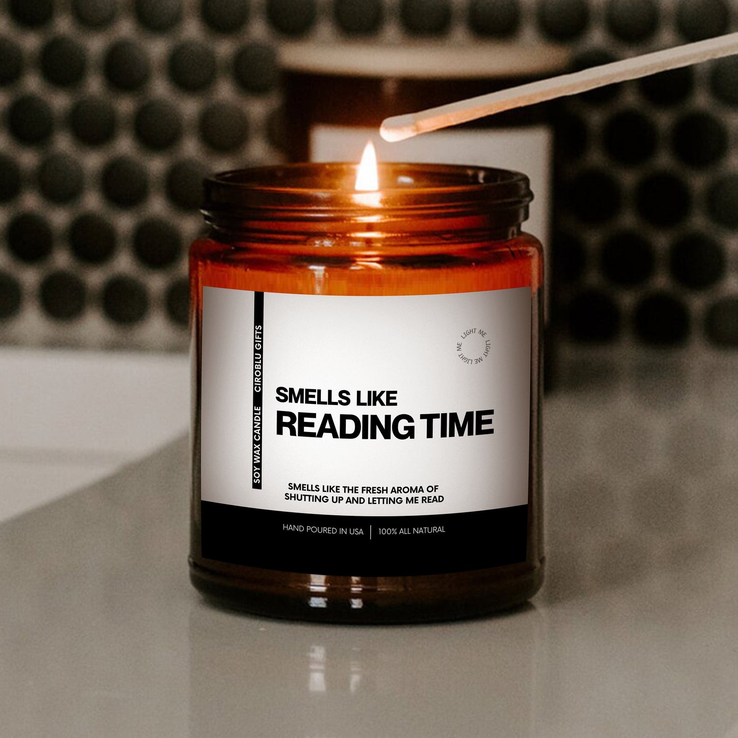 Book Lovers Funny Reading Book Candle Gift Smells Like Reading Time Soy Wax Candle Gift For Book Lover Avid Reader Gift