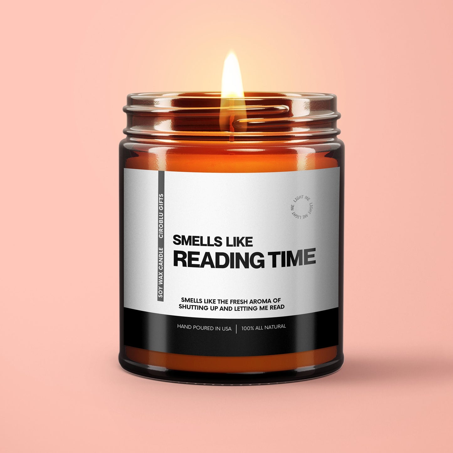 Book Lovers Funny Reading Book Candle Gift Smells Like Reading Time Soy Wax Candle Gift For Book Lover Avid Reader Gift