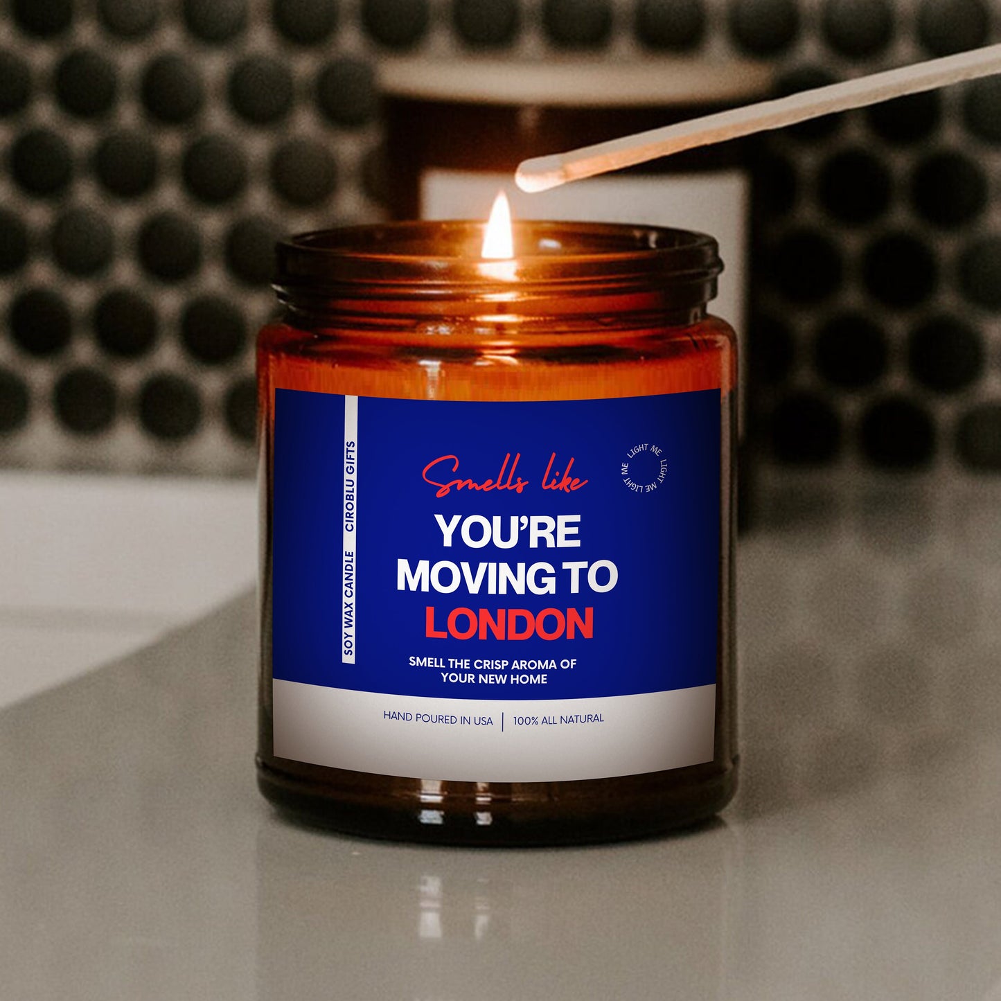 Move To London Smells Like You're Moving To London England Soy Wax Candle Moving To London Gift London Moving Gift Eco Friendly 9oz.