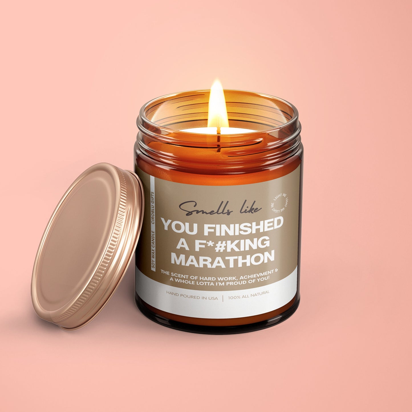 Runner Marathon Gift Marathon Candle Gift for Marathon Runner Girlfriend Boyfriend Funny Marathon Gift Runner Gift Marathon Gift for Friend