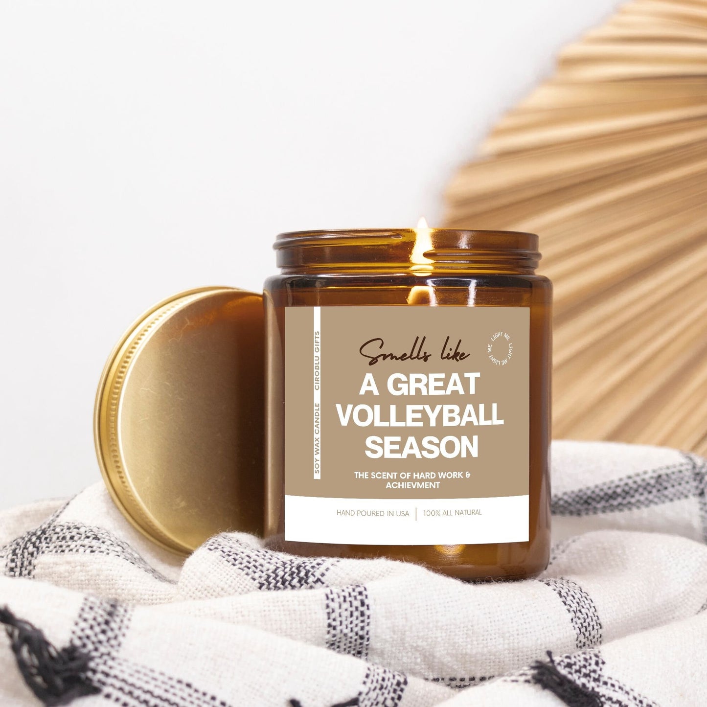 Volleyball Thank You Gift Coach Gift Vball For Volleyball Coach Mom End Of Season Volleyball Candle Senior Player Club Volleyball Candle