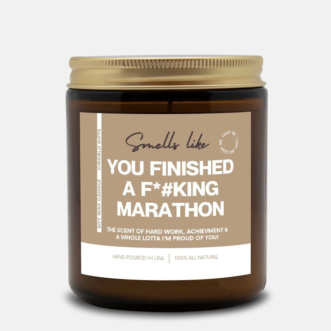 Runner Marathon Gift Marathon Candle Gift for Marathon Runner Girlfriend Boyfriend Funny Marathon Gift Runner Gift Marathon Gift for Friend