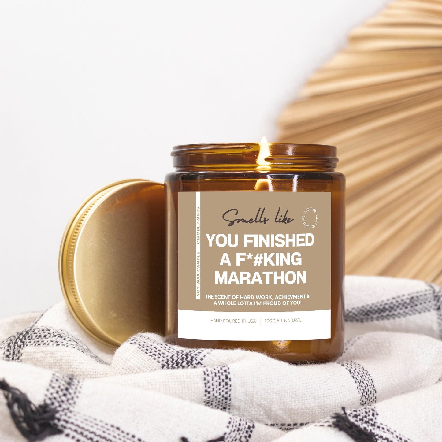 Runner Marathon Gift Marathon Candle Gift for Marathon Runner Girlfriend Boyfriend Funny Marathon Gift Runner Gift Marathon Gift for Friend