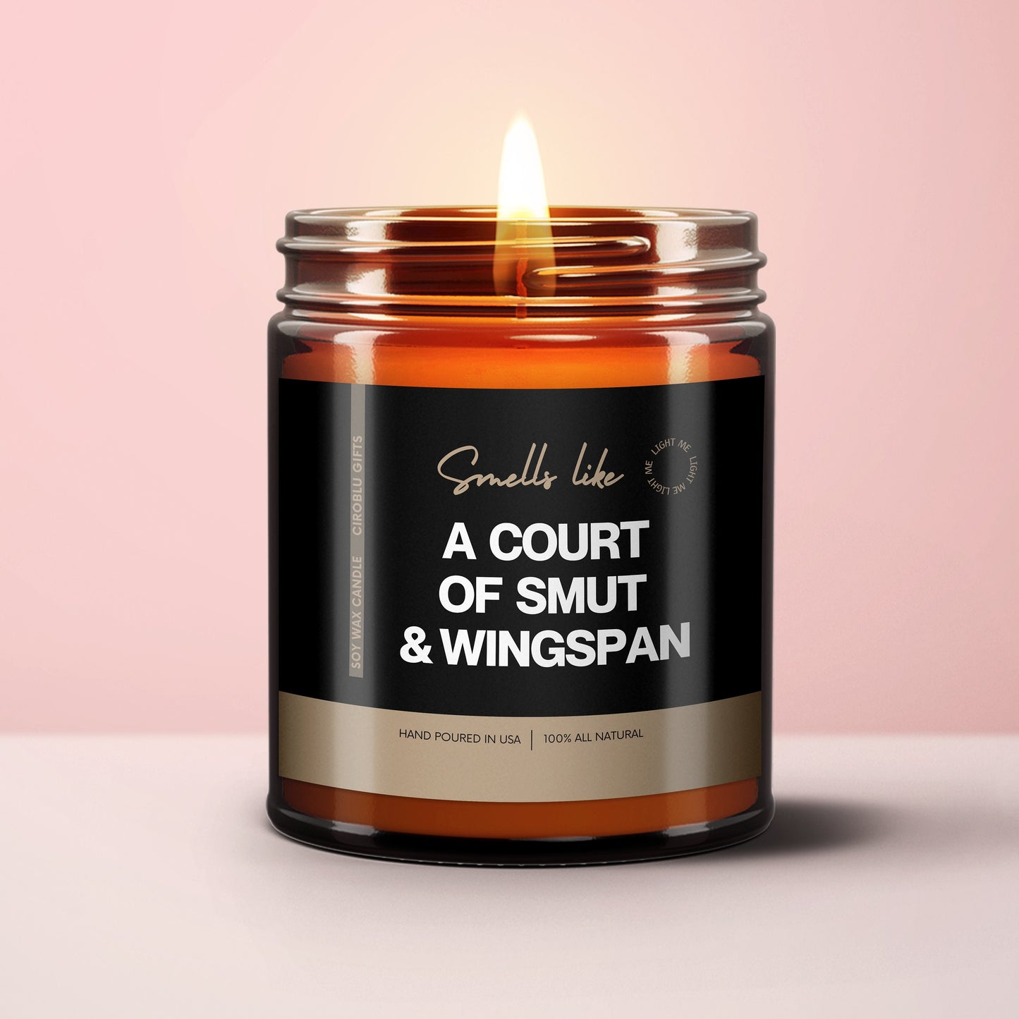 A Court of Smut and Wingspan Candle Gift Bookish Soy Candle 9oz Acotar Inspired Book Merch Fantasy Romance Rhysand Feyre Funny Acomaf Book