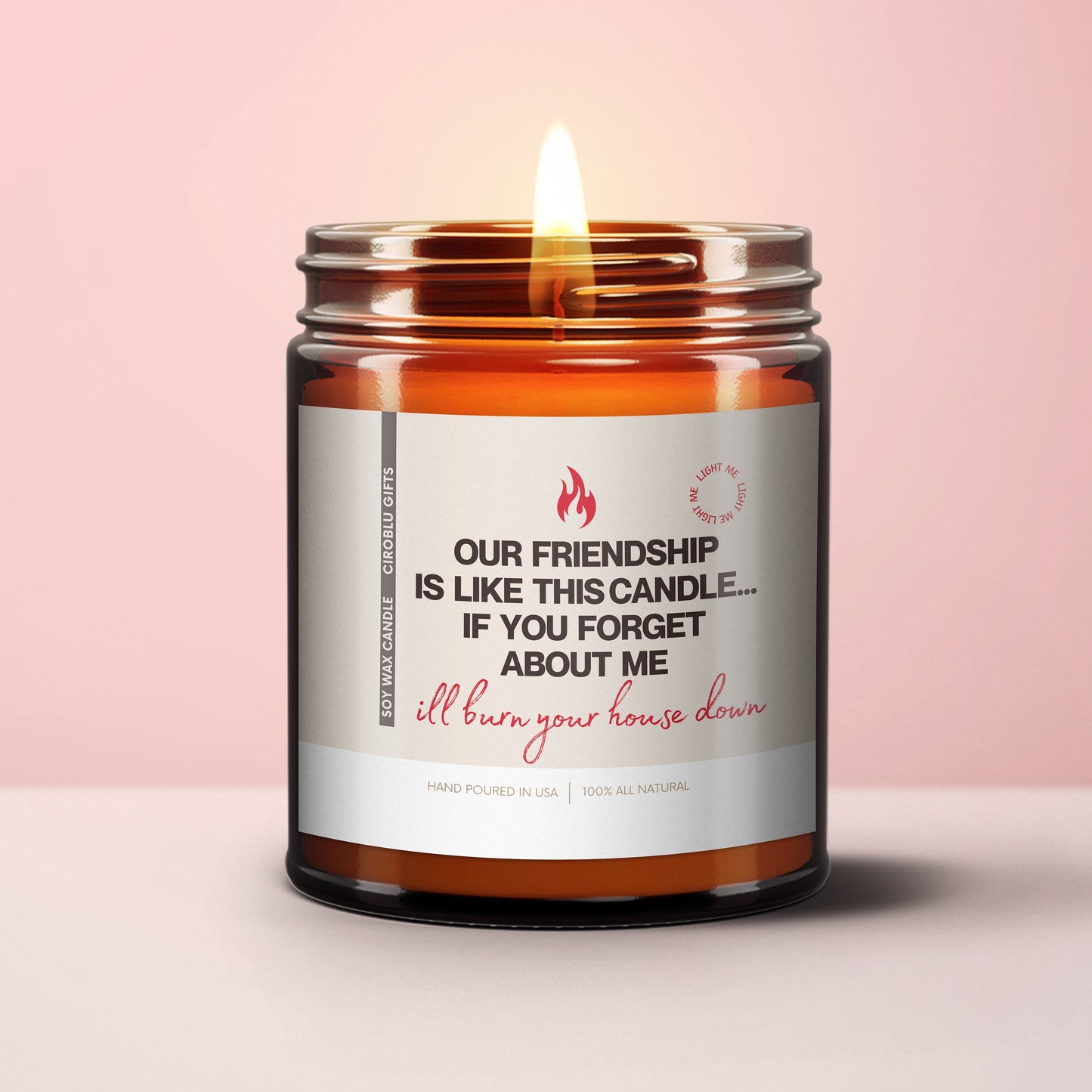 Bestie Friendship Candle Best Friend Gift Friendship Gift Friend Gift Our Friendship is Like This Candle Funny Friend Gift Candle for Friend