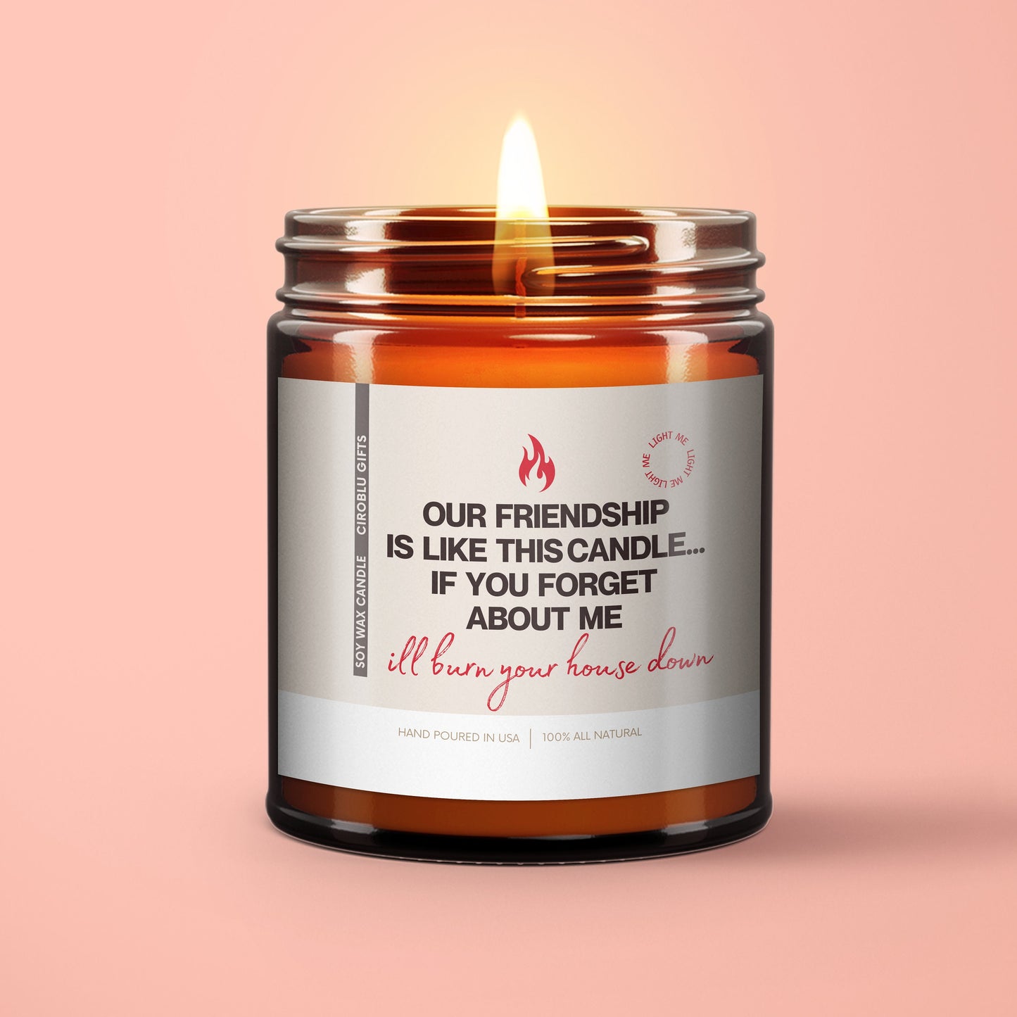 Bestie Friendship Candle Best Friend Gift Friendship Gift Friend Gift Our Friendship is Like This Candle Funny Friend Gift Candle for Friend