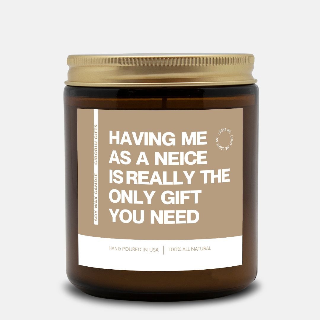 Aunt Birthday Candle Funny Aunt Gift Sarcastic Gift From Niece Having Me As a Niece Funny Candle Gift From Niece Aunt Birthday Soy Candle