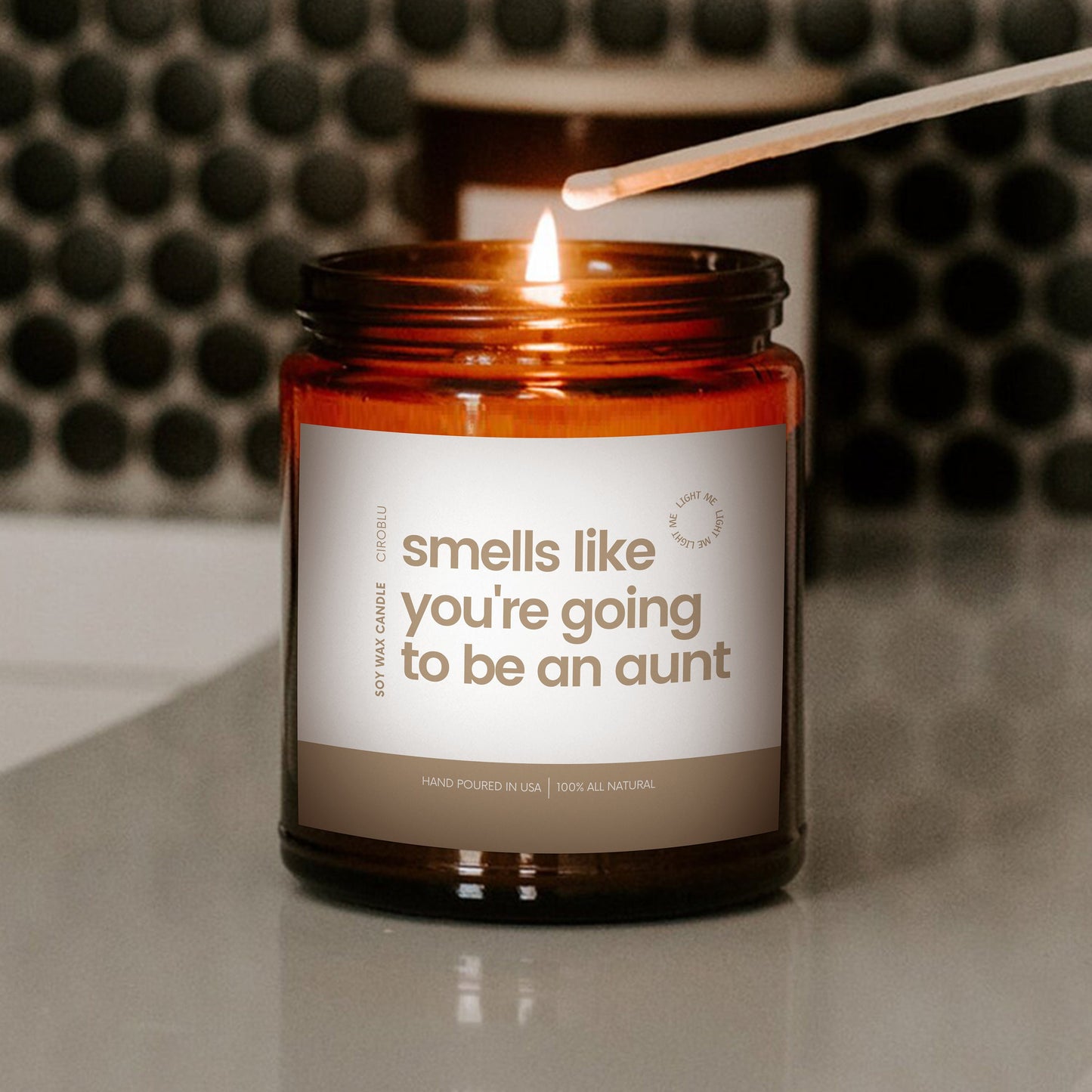 Aunt to Be Candle Gift For Auntie Expecting Baby Newborn Present Surprise Gift For Family Soy Wax Candle