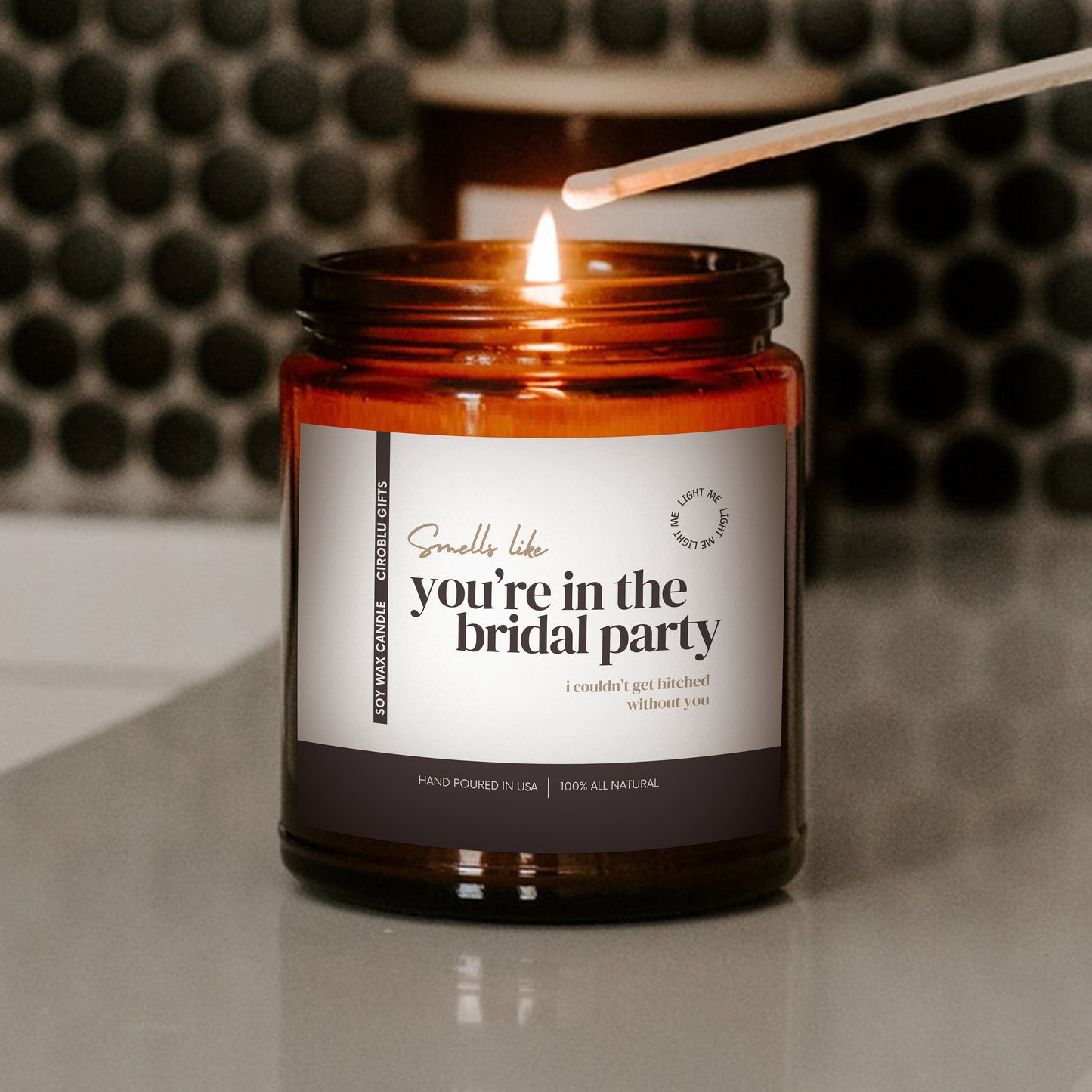 Bridesquad Proposal Funny MOH Candle Bridesmaid Proposal Candle Smells Like You're In The Bridal Party Funny Bridesmaid Upcoming Wedding