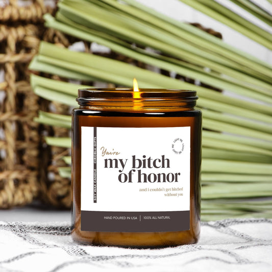 Maid Of Honor Gift Funny Candle Personalized Bridesmaid Gift Custom Bridesmaid Wedding Rehearsal Customized Bridesmaid Proposal Bachelorette