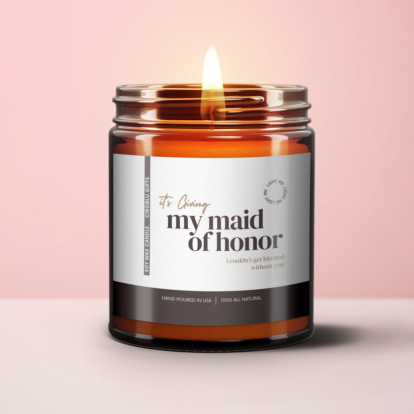 MOH Gift Maid of Honor Gift Funny Candle Personalized Bridesmaid Gift Bridesmaid Proposal Bachelorette Custom Bridesmaid Wedding Rehearsal