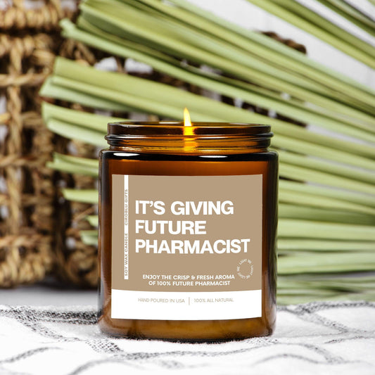 It's Giving Future Pharmacist Top Soy Wax Candle Gift Pharmacist Candle Pharmacist Gift For Pharmacist Gift Eco Friendly 9oz. Candle